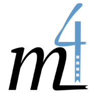 hoch4MEDIEN Signaturmarke mit der blauen 4
